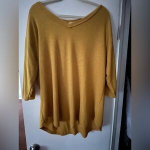 Mustard Yellow V-Neck Sweater